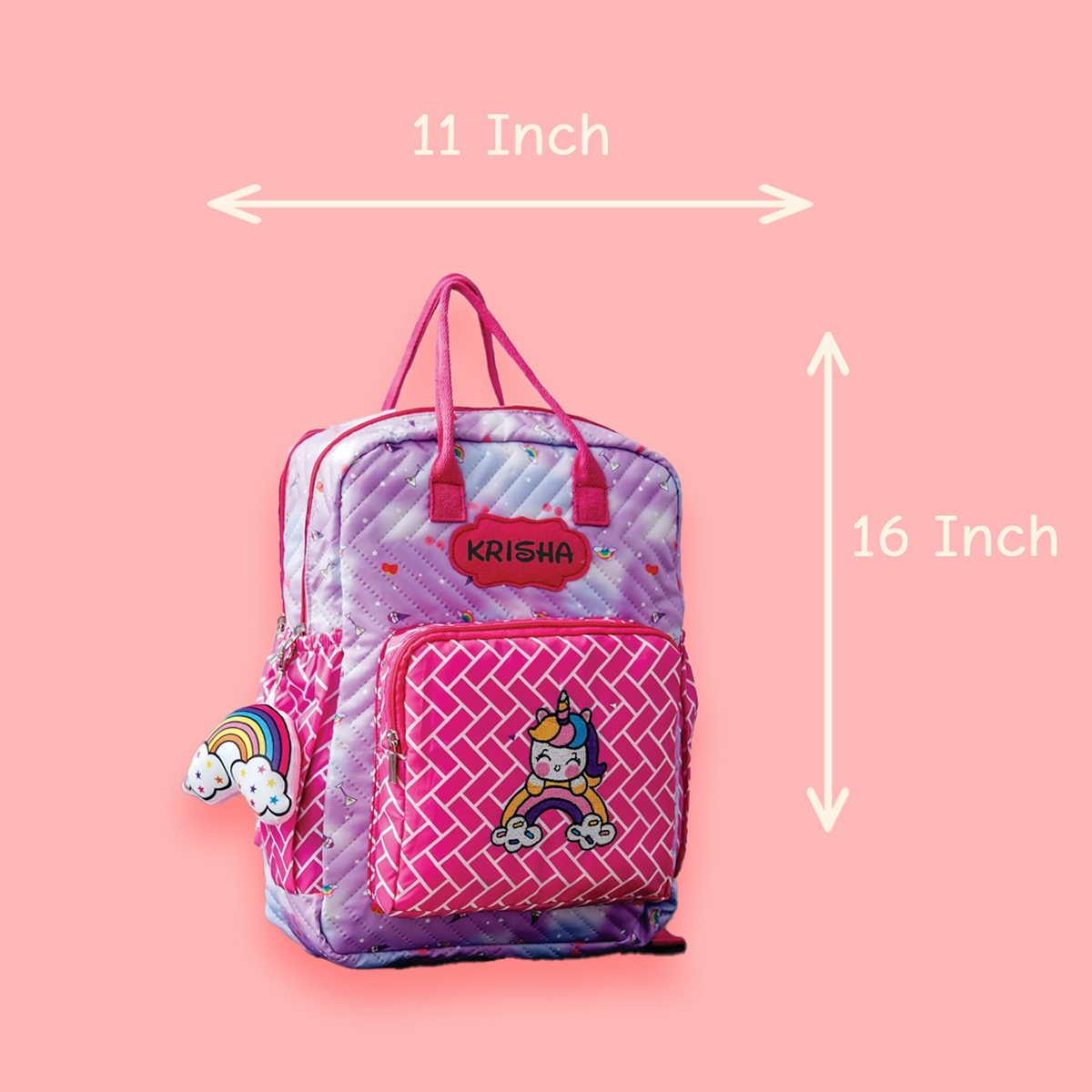 Personalised Box Bagpack Big Double Chain Rainbow - Image 3