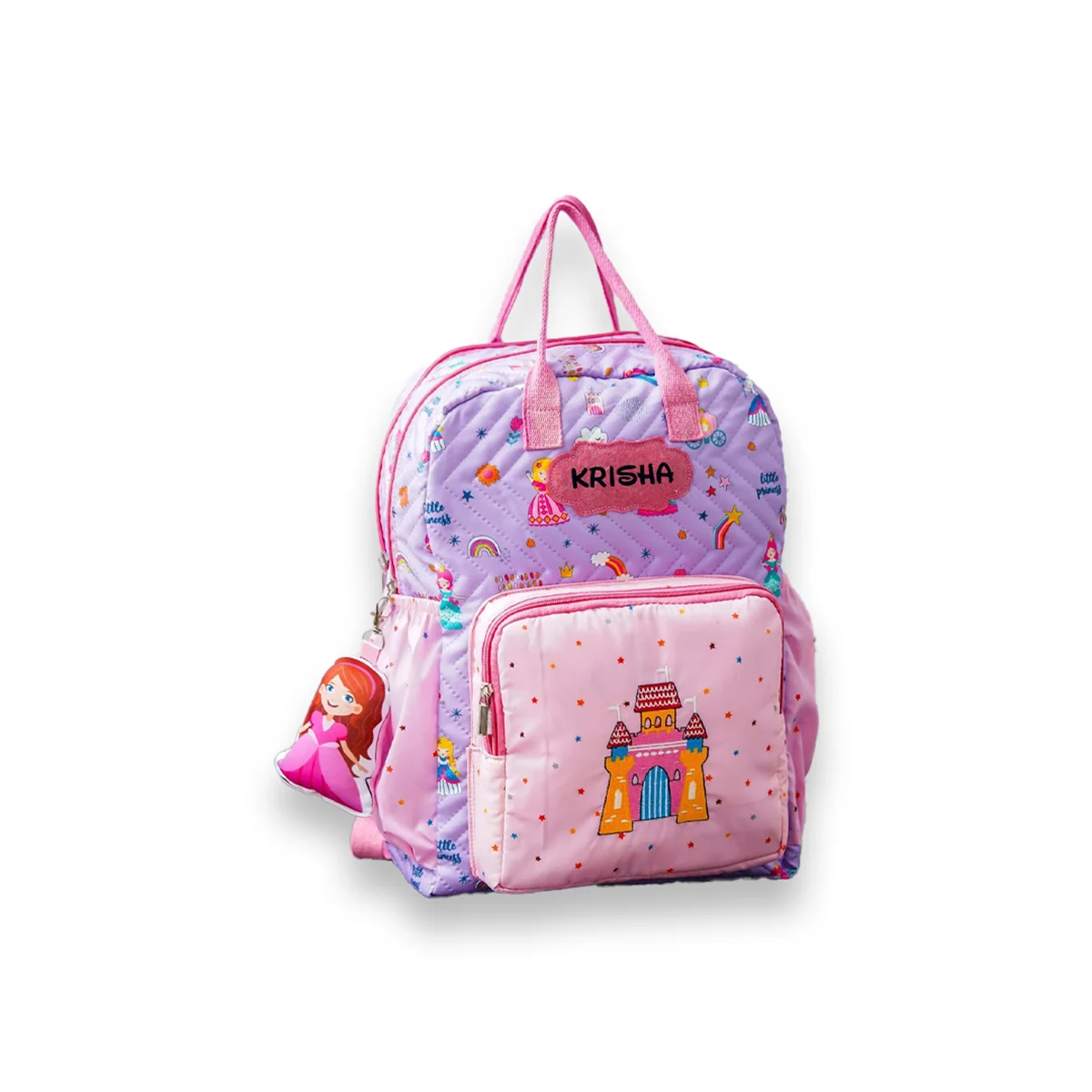 Personalised Box bagpack Big double chain Princess doll (1)