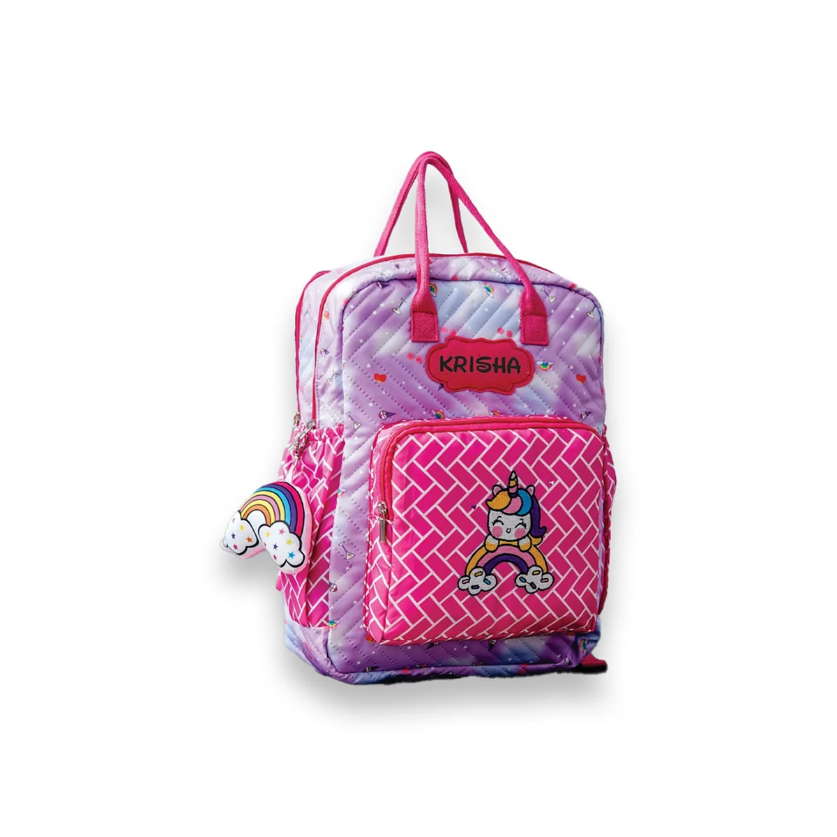 Personalised Box bagpack Big double chain Rainbow (1)