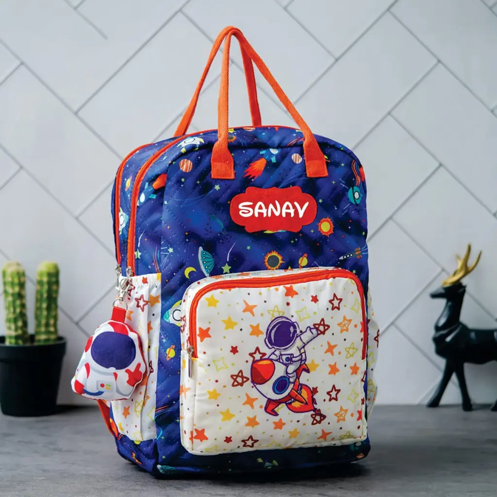 Personalised Box bagpack Big double chain Space (3)