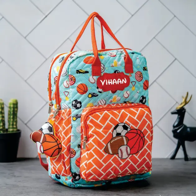 Personalised Box bagpack Big double chain Sports (2)