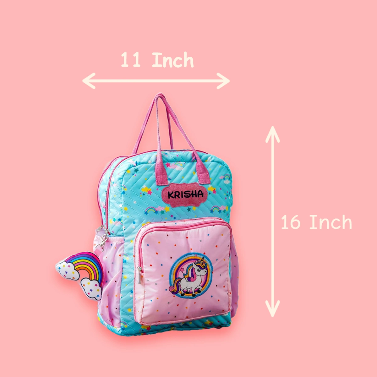 Personalised Box Bagpack Big Double Chain Unicorn - Image 3