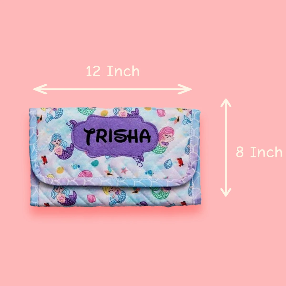 Personalised Mini 3 fold multi purpose pouch Mermaid (2)
