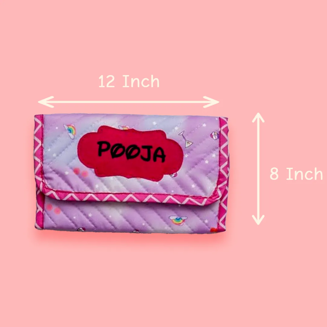 Personalised Mini 3 fold multi purpose pouch Unicorn (2)