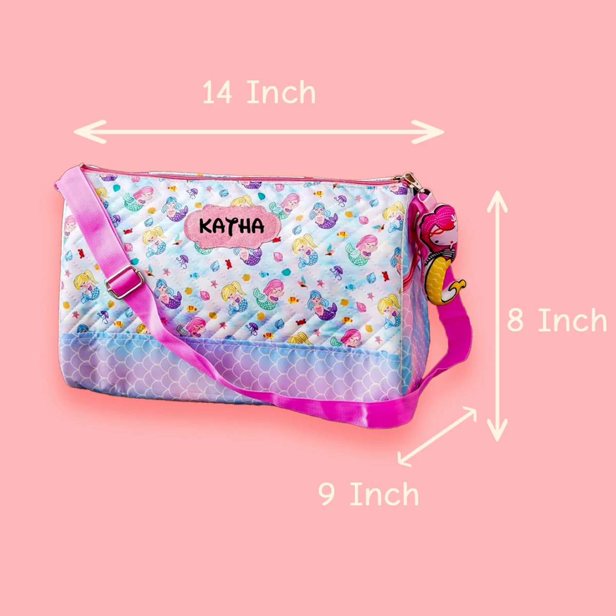 Personalised Premium Duffle Bag Mermaid (3)