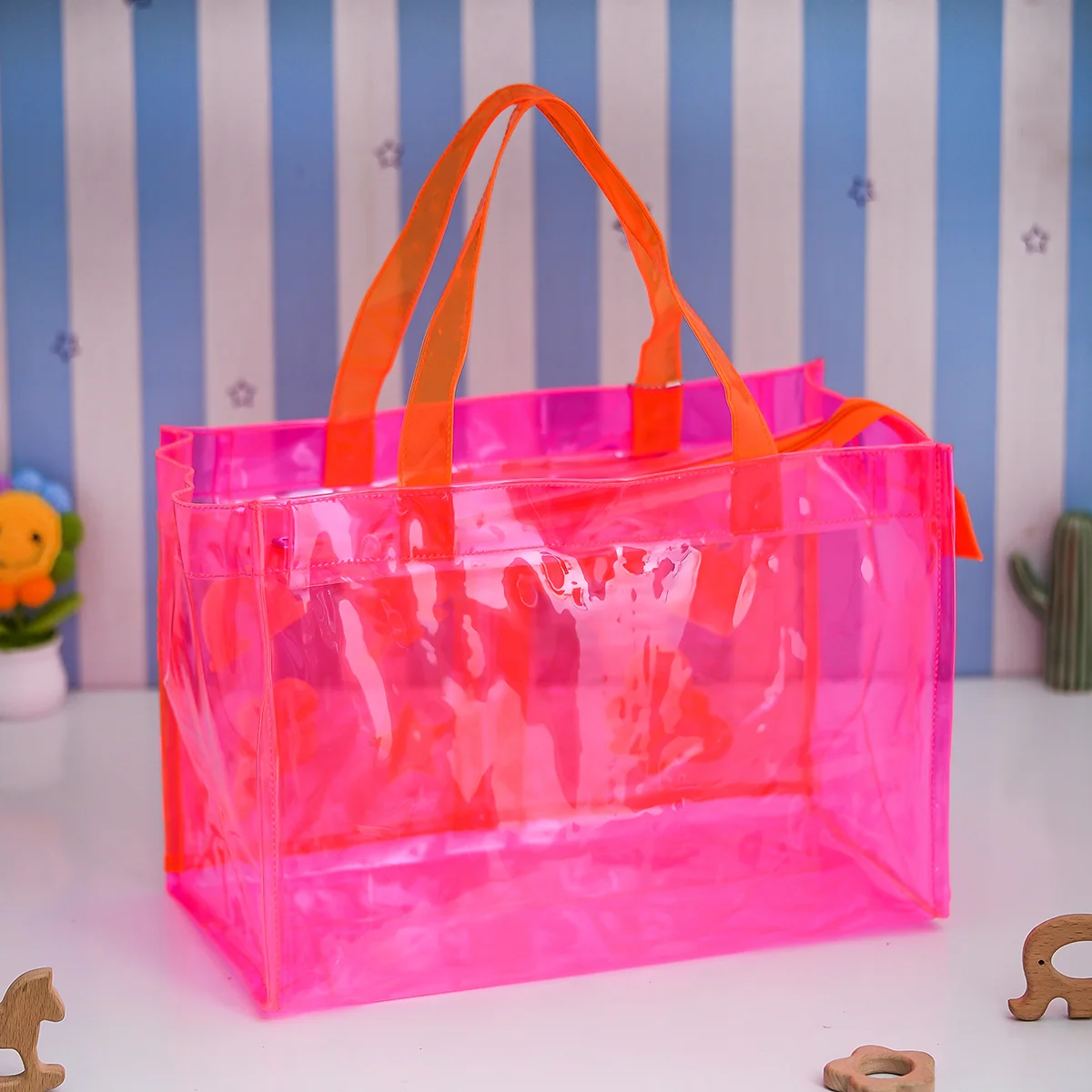 Jelly Tote Bag Pink (2)