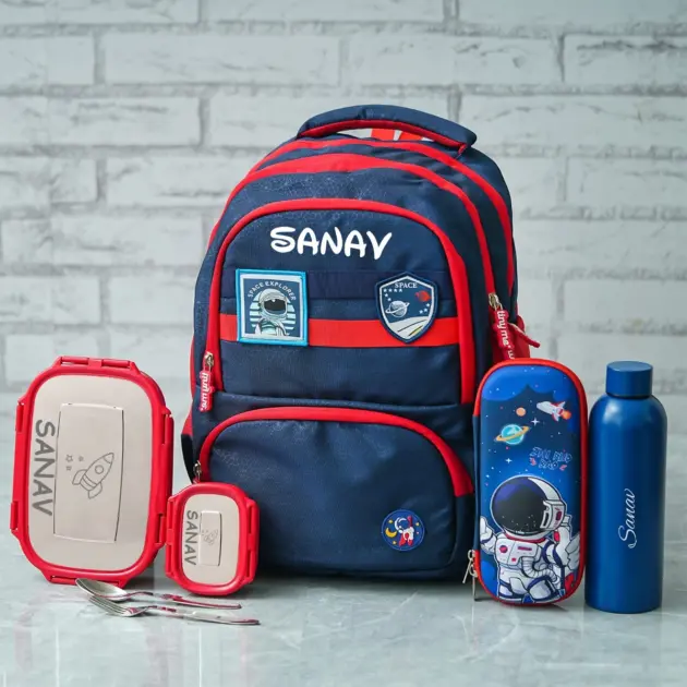 Personalised Medium Backpack Combo - Astronaut