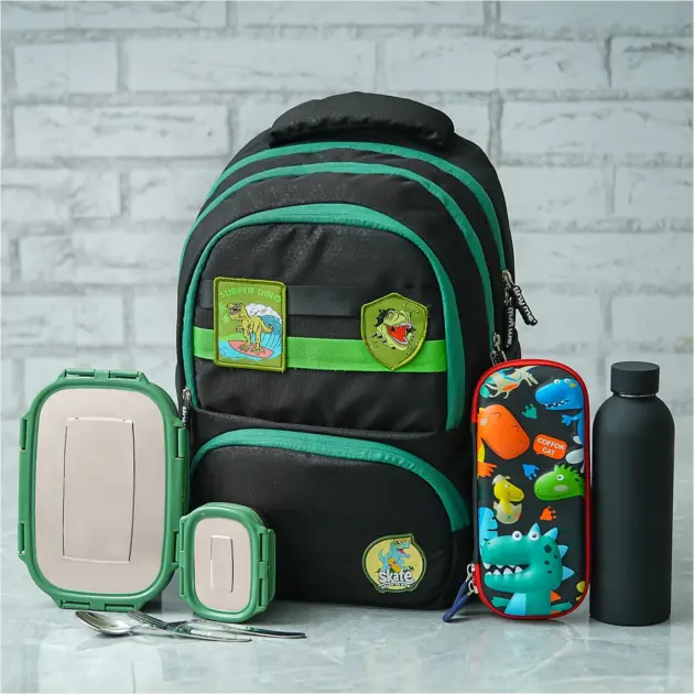 Personalised Medium Backpack Combo - Dinosaur