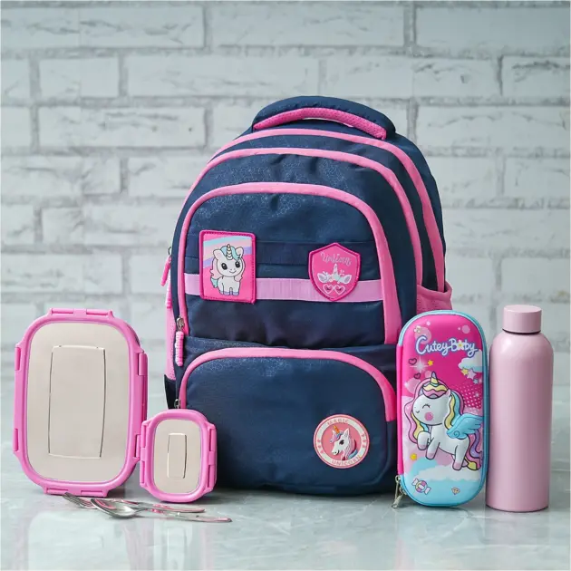 Personalised Medium Backpack Combo - Unicorn