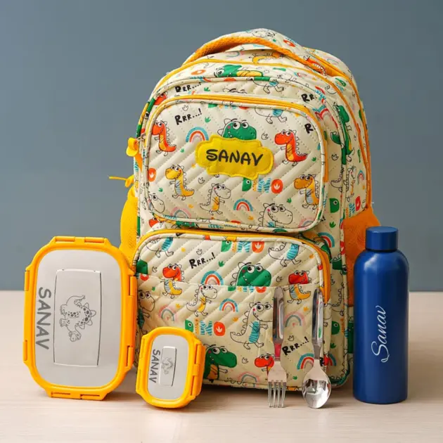 Personalised Premium Large Backpack Combo - Dinosaur