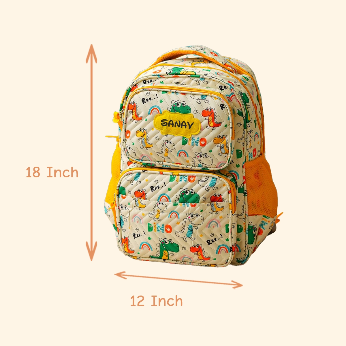 Personalised Premium Large Backpack Combo - Dinosaur - Image 3