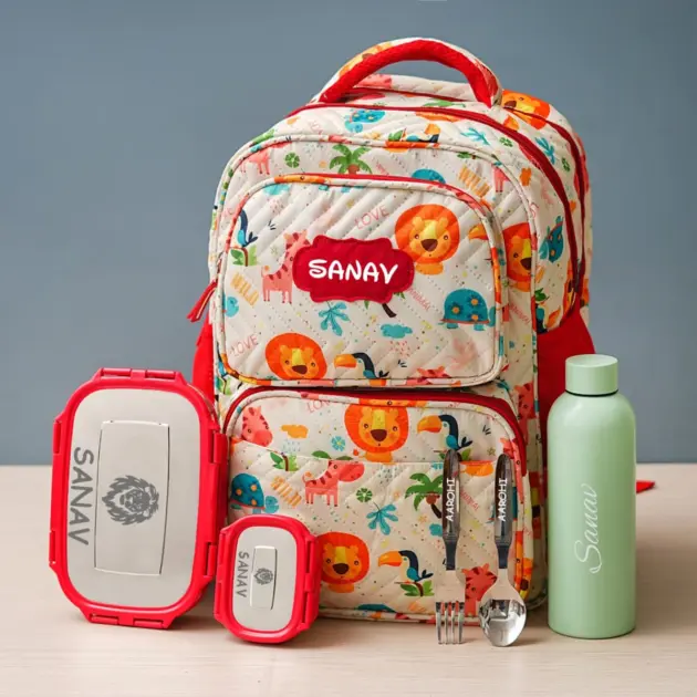 Personalised Premium Large Backpack Combo - Jungle