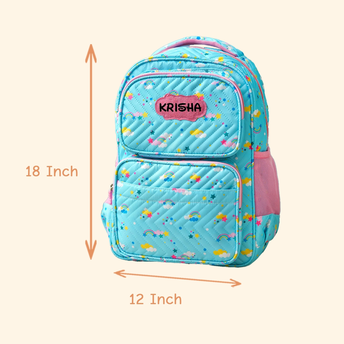 Personalised Premium Large Backpack - Rainbow - Image 2