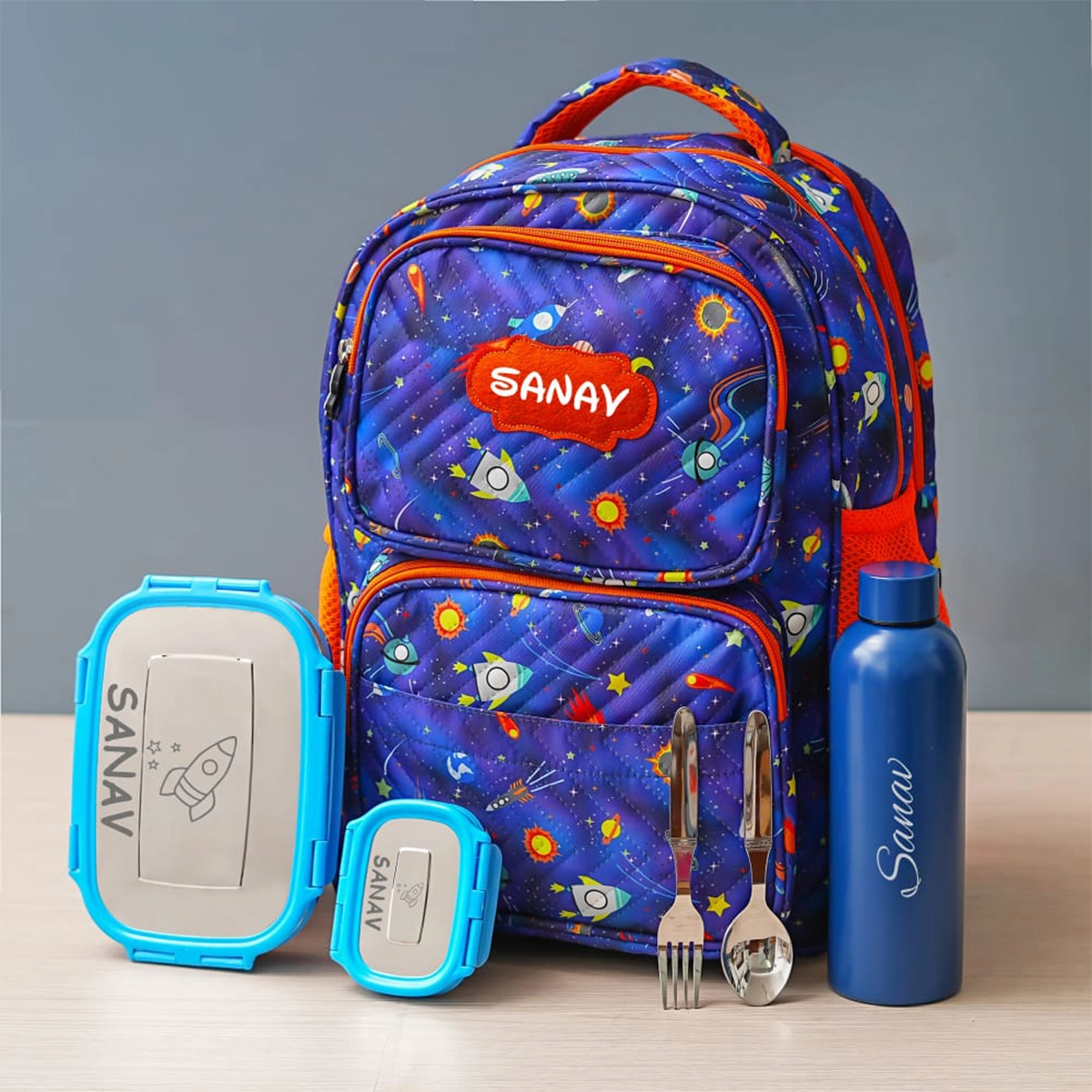 Personalised Premium Large Backpack Combo - Space