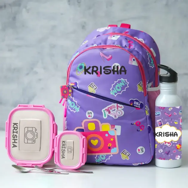 Personalised Premium Small Backpack Combo - Camera