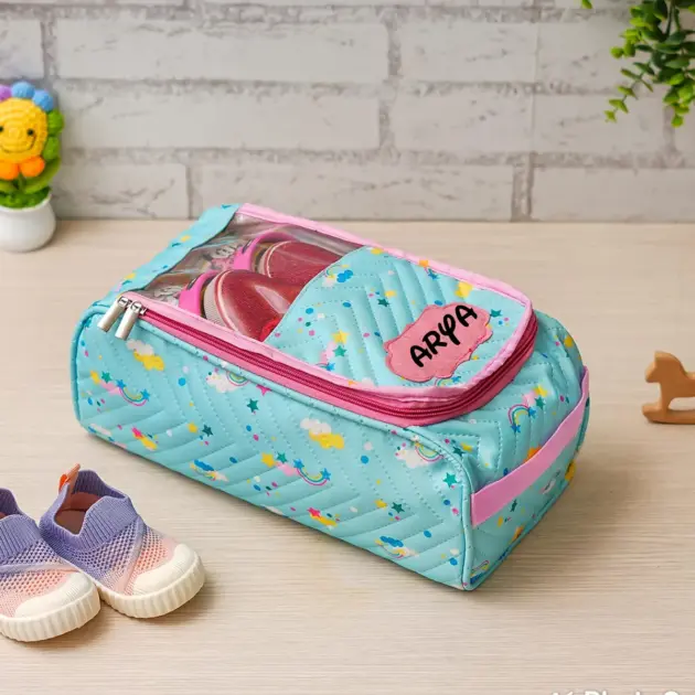 Personalised Shoe Bag Rainbow (4)