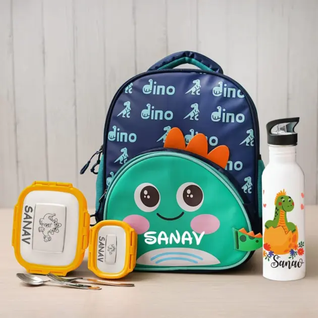 Personalised Small Backpack Combo - Dinosaur