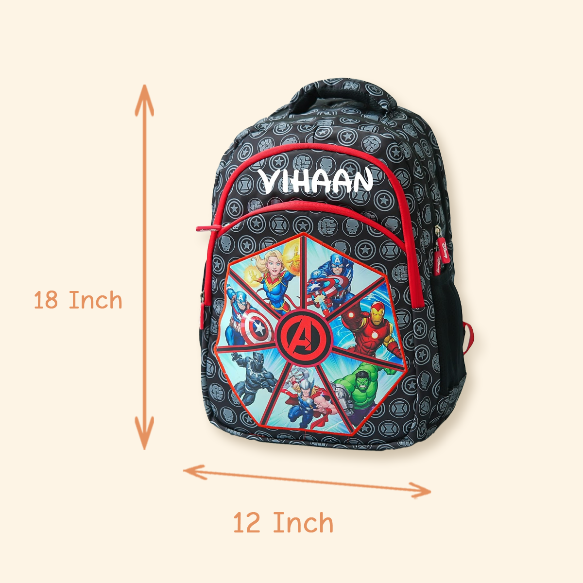 Personalised Avengers Theme Large Backpack - Image 2