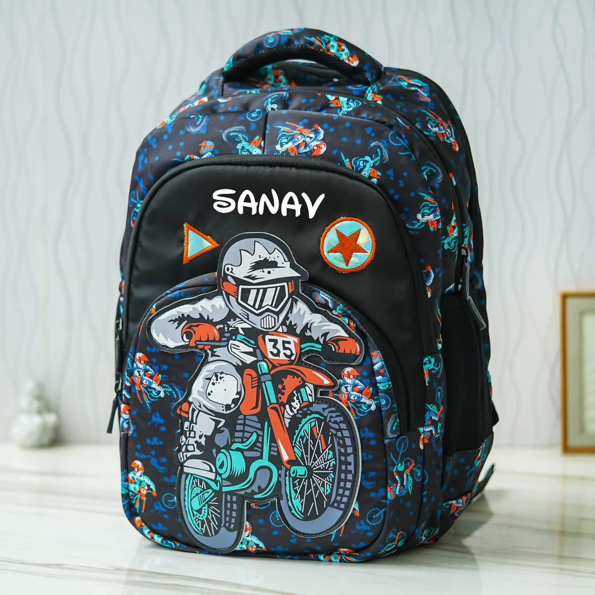 Personalised Biker Large Backpack Combo - Image 2
