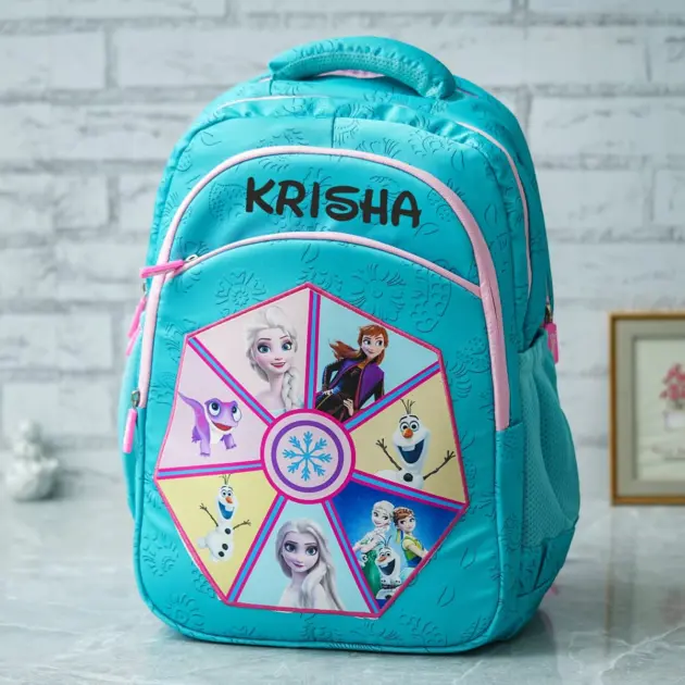 Personalised Frozen Theme Large Backpack - Blue