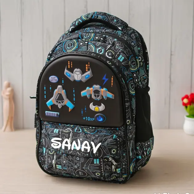 Personalised Gameover Backpack - Black