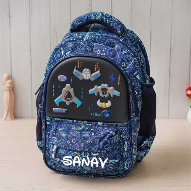 Personalised Gameover Backpack - Blue