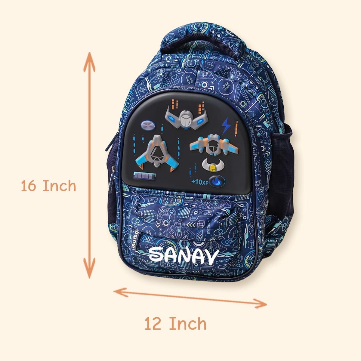 Personalised Gameover Backpack - Blue - Image 2