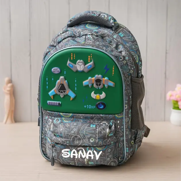 Personalised Gameover Backpack - Green