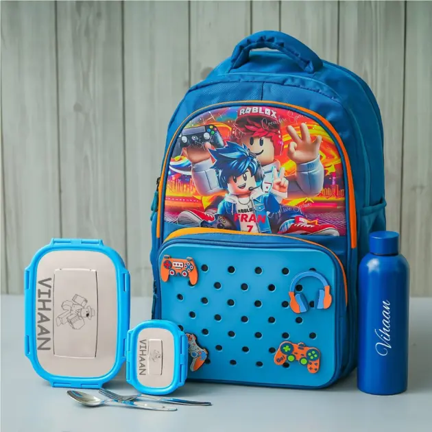 Personalised Large Roblox Backpack Combo