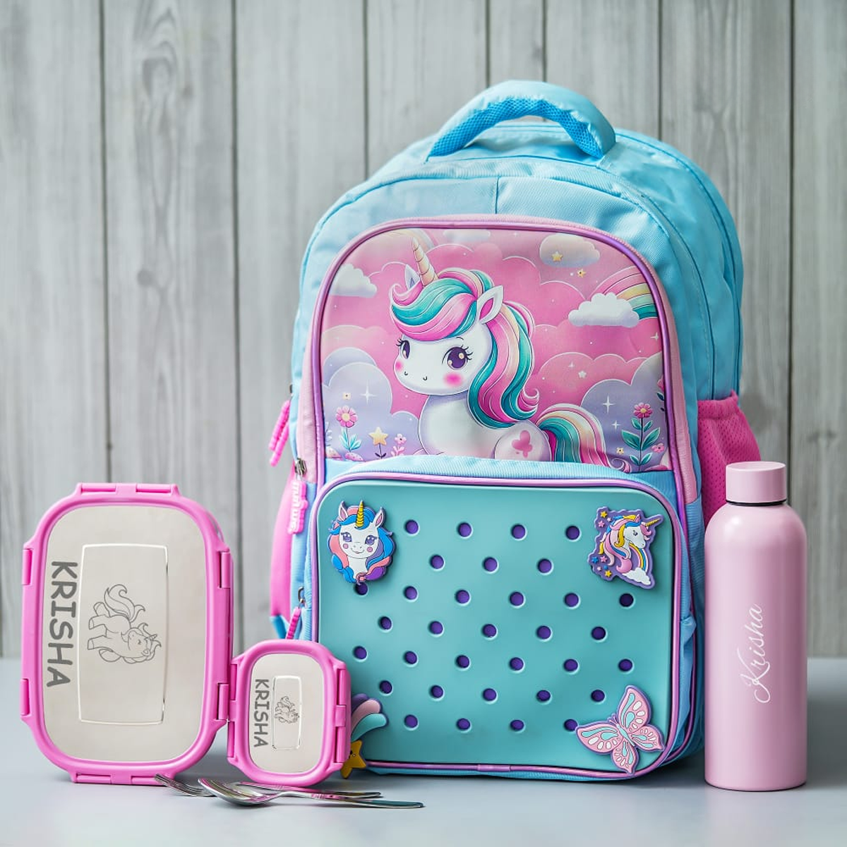 Personalised Large Unicorn Backpack Combo