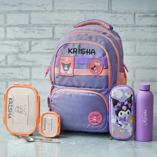 Personalised Medium Backpack Combo - Kuromi
