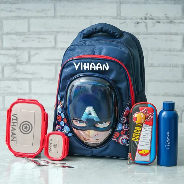 Personalised Premium Avengers Backpack Combo