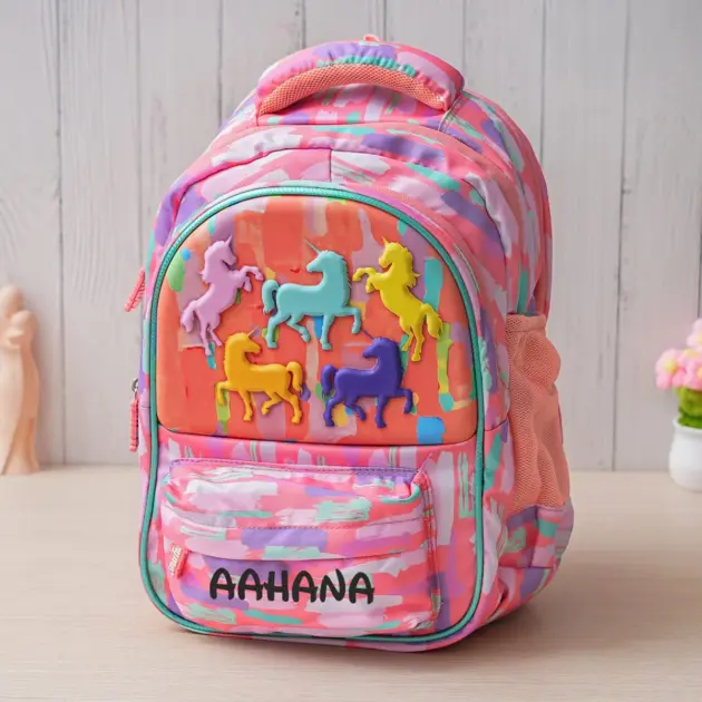 Personalised Unicorn Backpack - Peach